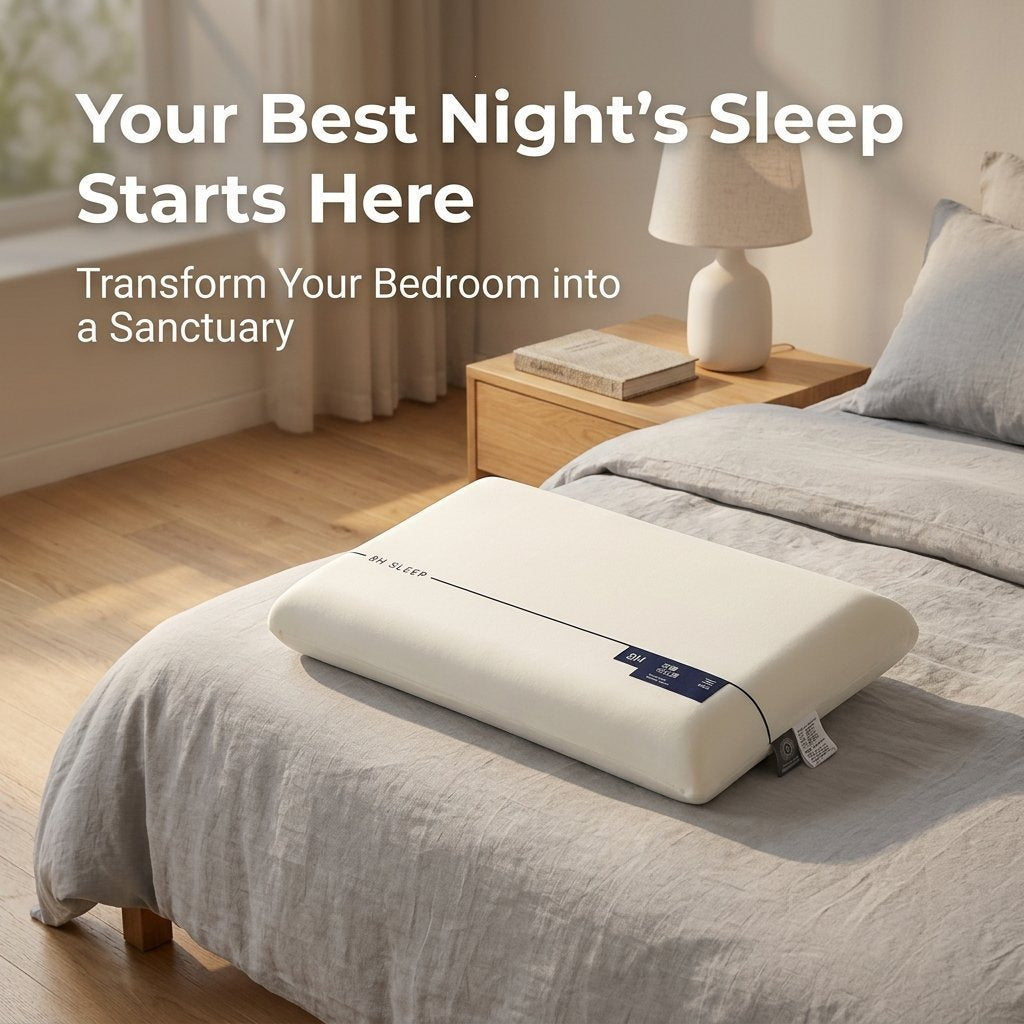 CloudRest™ Ergonomic Memory Foam Pillow | Slow-Rebound Pressure Relief for Neck Pain | Ideal for Side & Back Sleepers