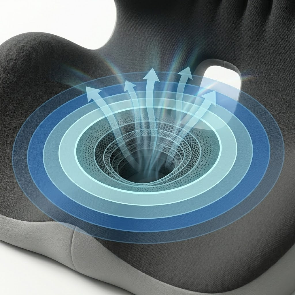 CloudNest™Orthopedic Seat Cushion | Breathable Memory Foam Chair Pad for Pain Relief & Spine Alignment